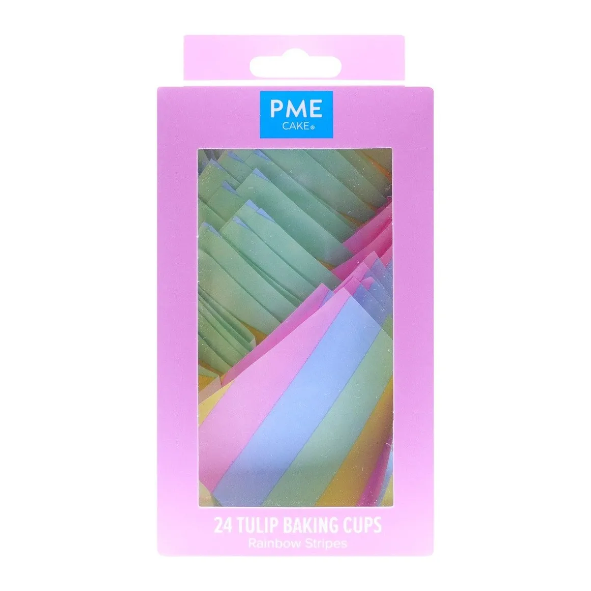 PME Muffin Cups Regenboog Strepen 24st