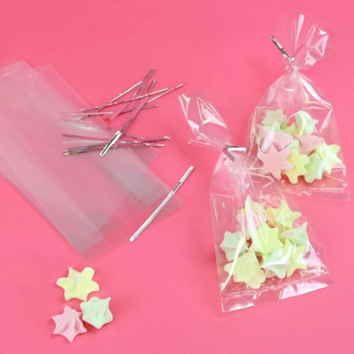 PME Party Zakjes incl. Zilveren Strik 25st. 229x102mm