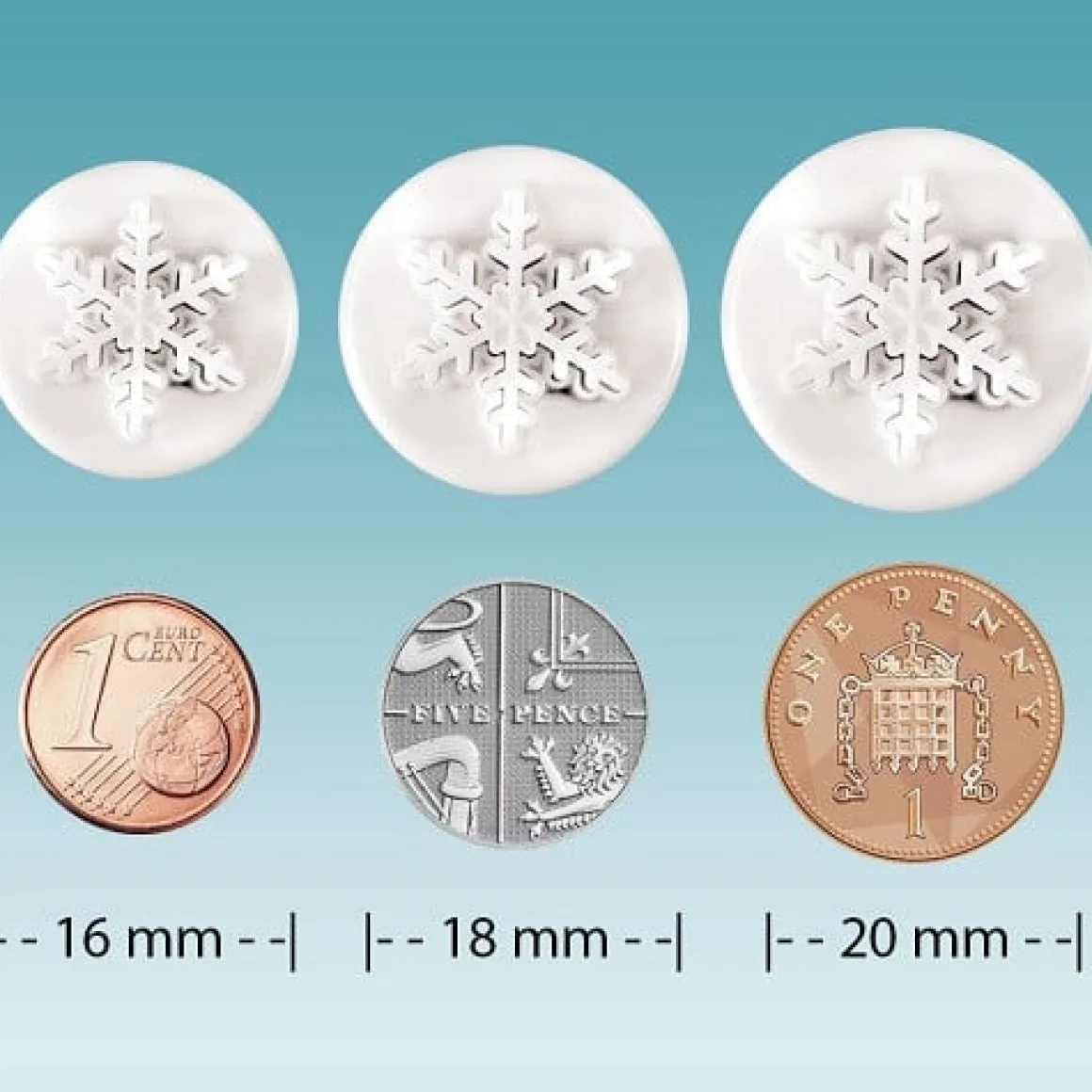 PME Plunger Cutter Mini Sneeuwvlok/IJskristal set/3