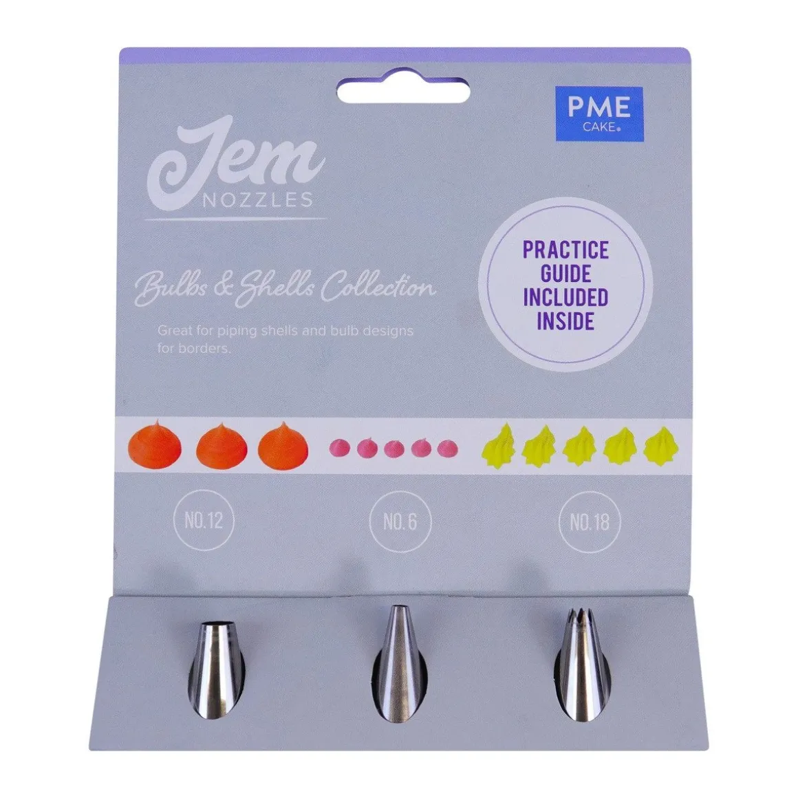 PME Spuitmondjes Bolletjes & Schelpen Set/3