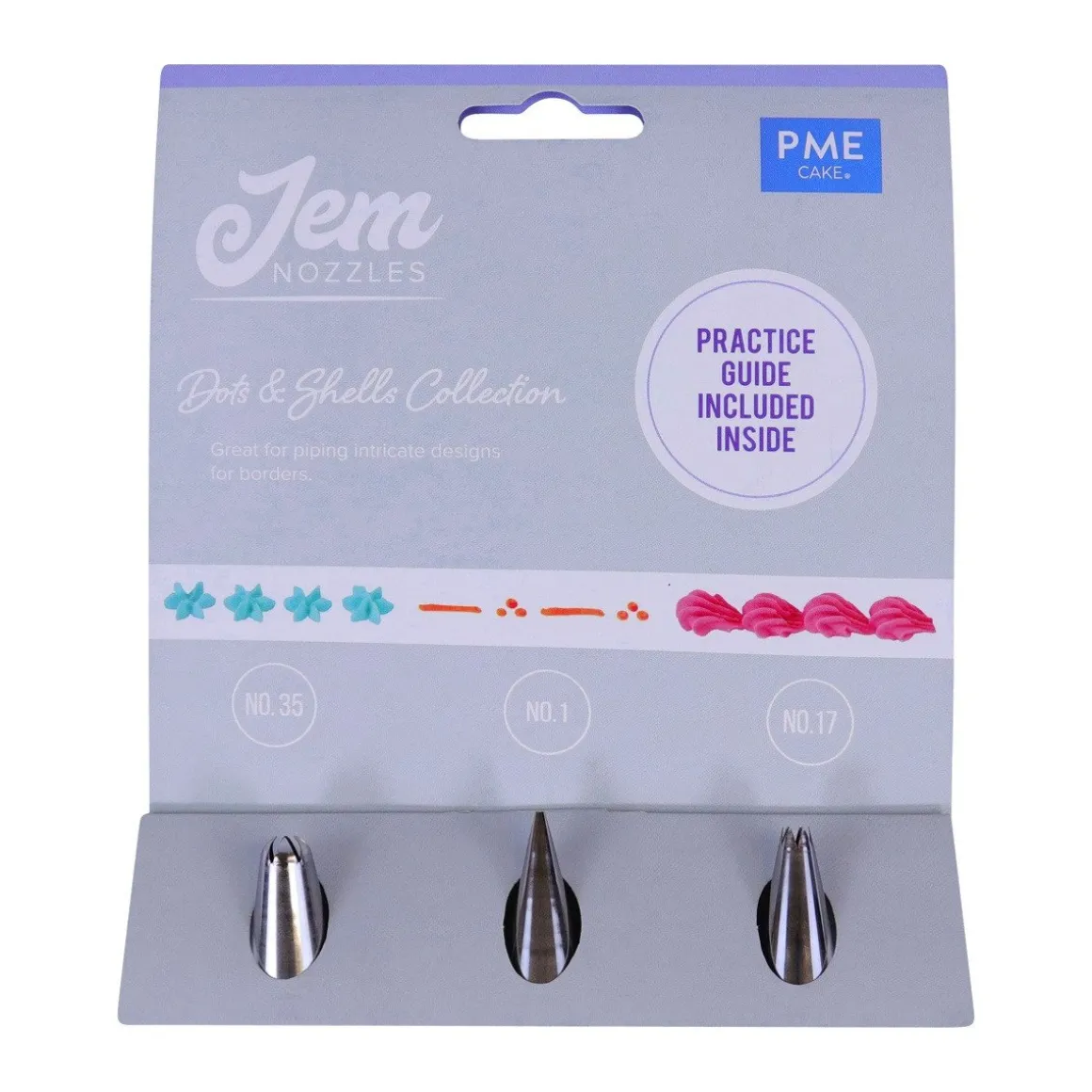 PME Spuitmondjes Stippen & Schelpen Set/3