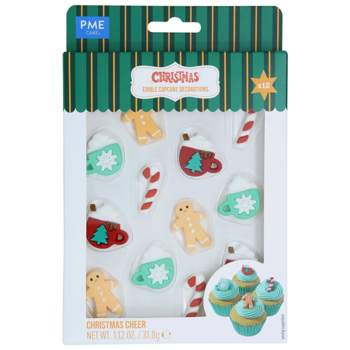 PME Suikerdecoratie Christmas Cheer 12st.