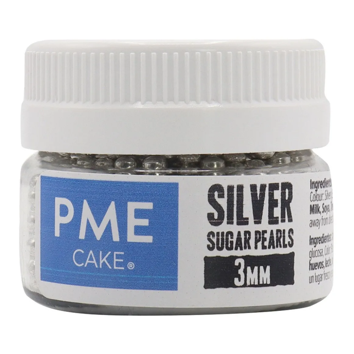 PME Suikerparels Zilver 3mm 25 gram