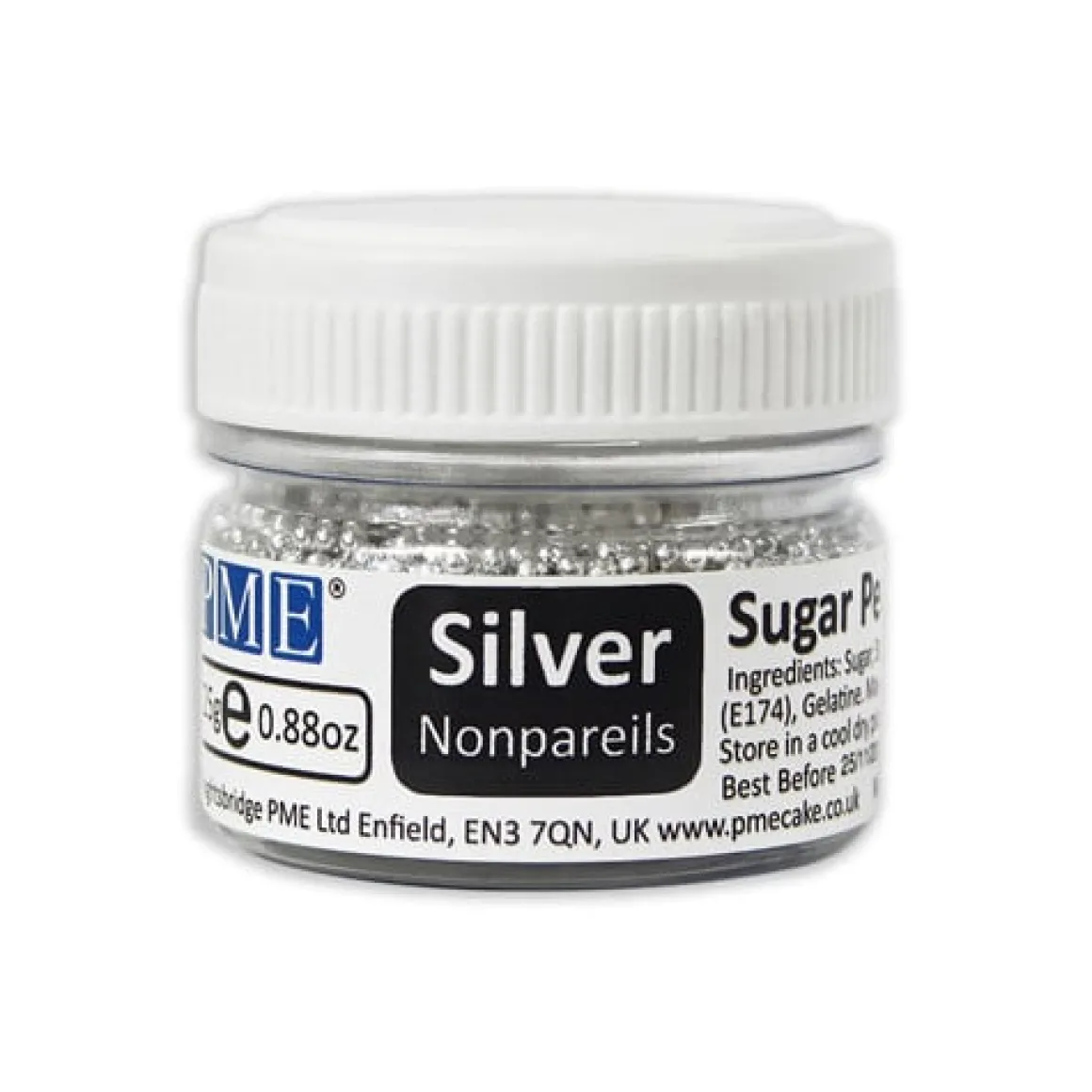 PME Suikerparels Zilver Nonpareils 25 gram