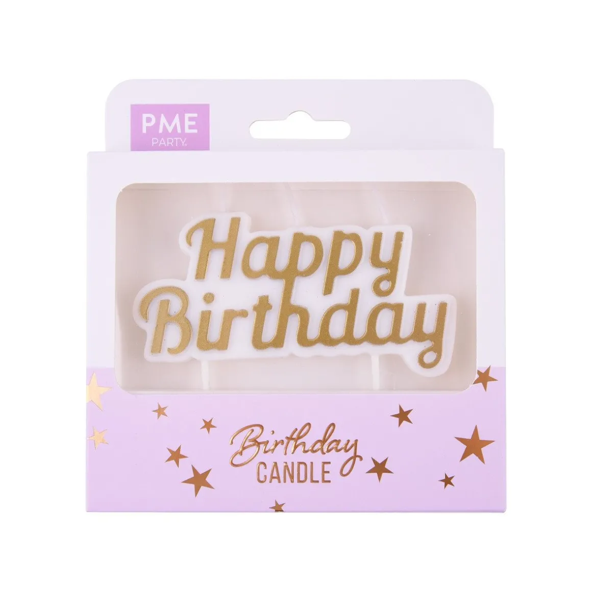 PME Taartkaarsje Happy Birthday Goud
