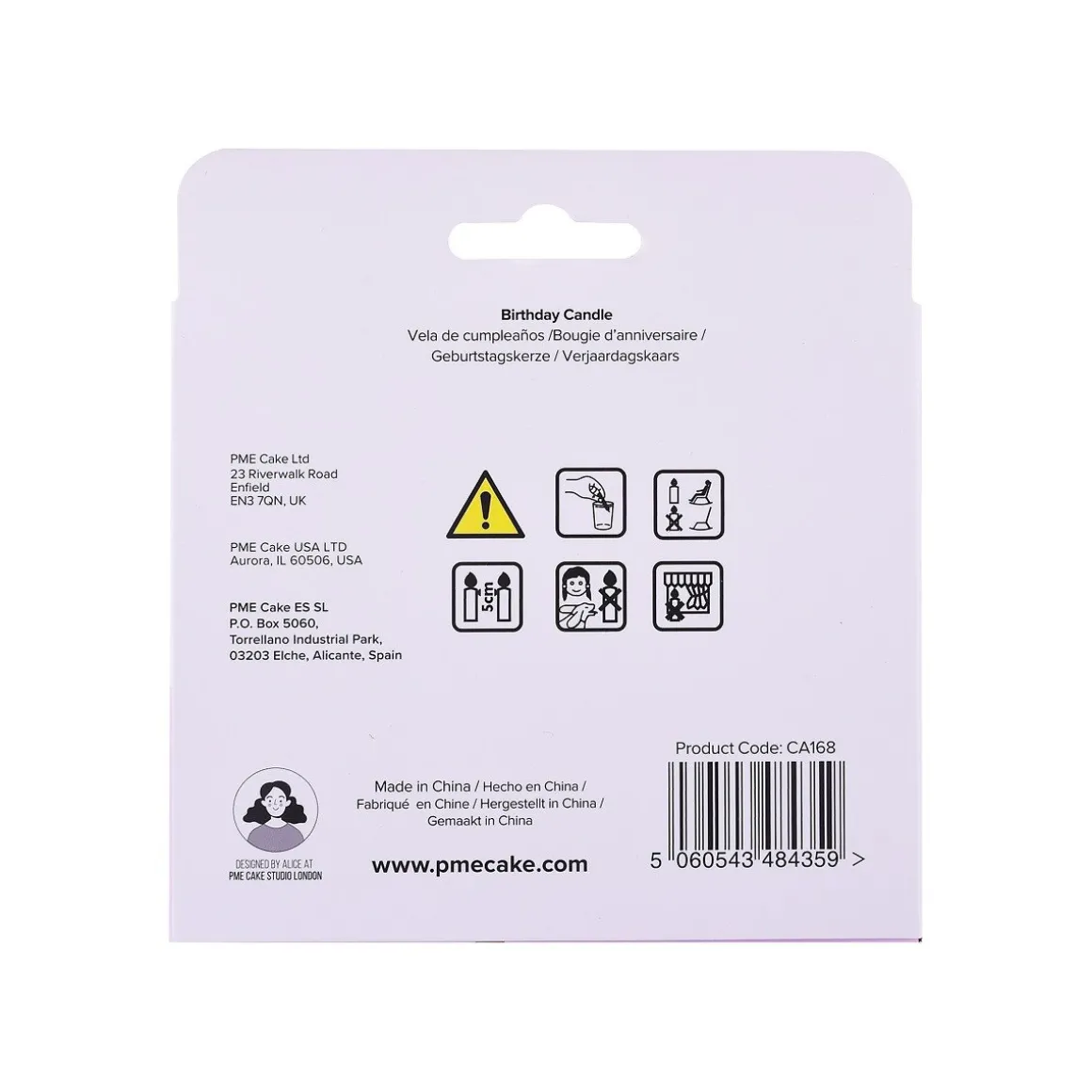 PME Taartkaarsje Happy Birthday Goud