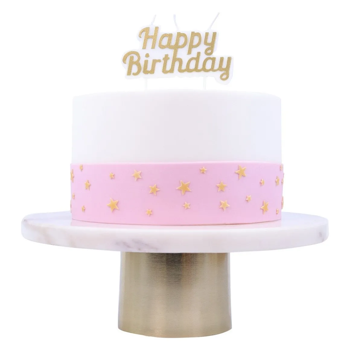 PME Taartkaarsje Happy Birthday Goud