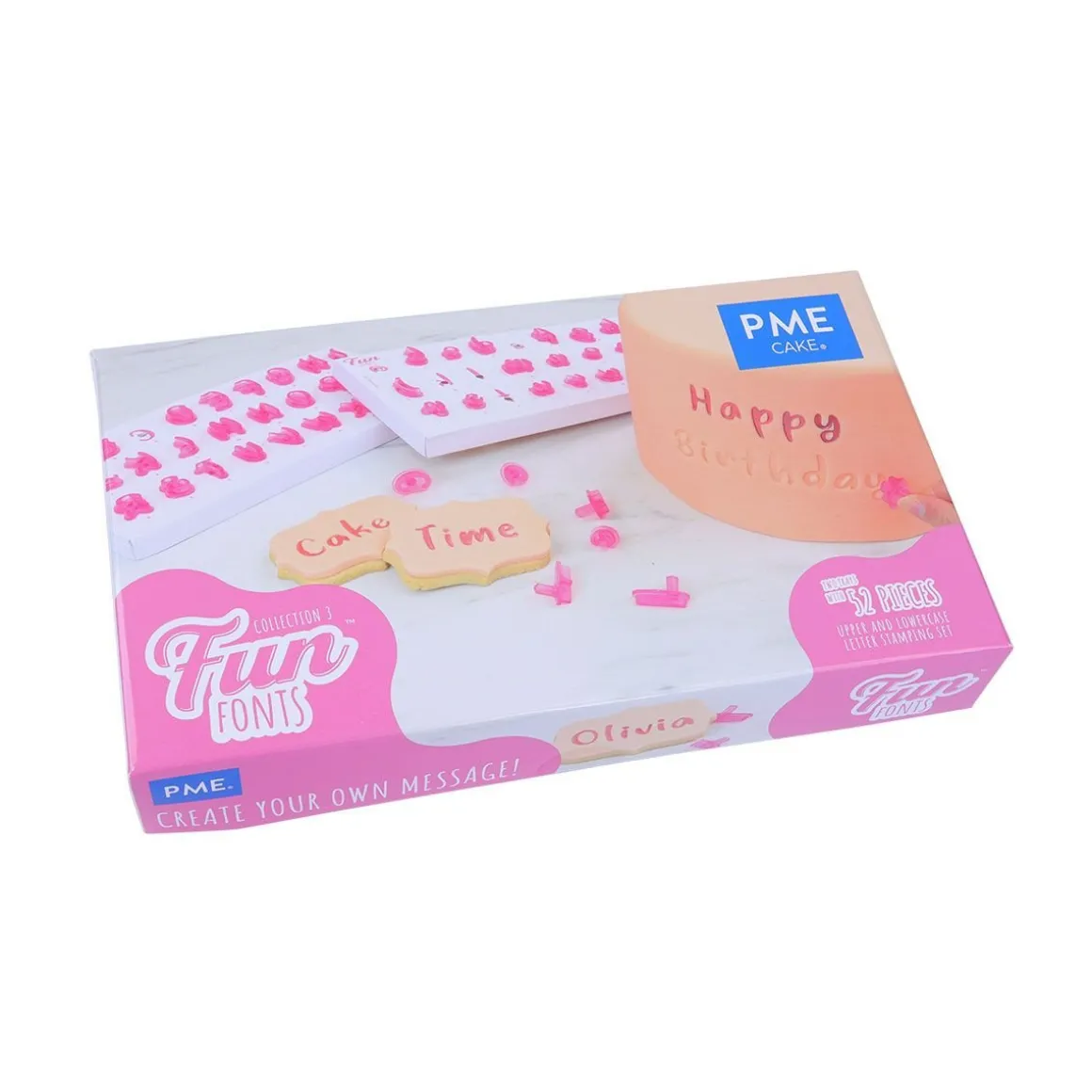 PME Tekst Stempelset Alfabet Fun Fonts - Collectie 3