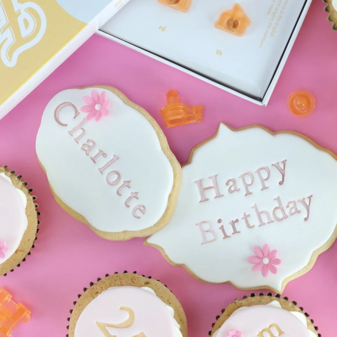 PME Tekst Stempelset Cupcake/Cookie Fun Fonts - Collectie 2