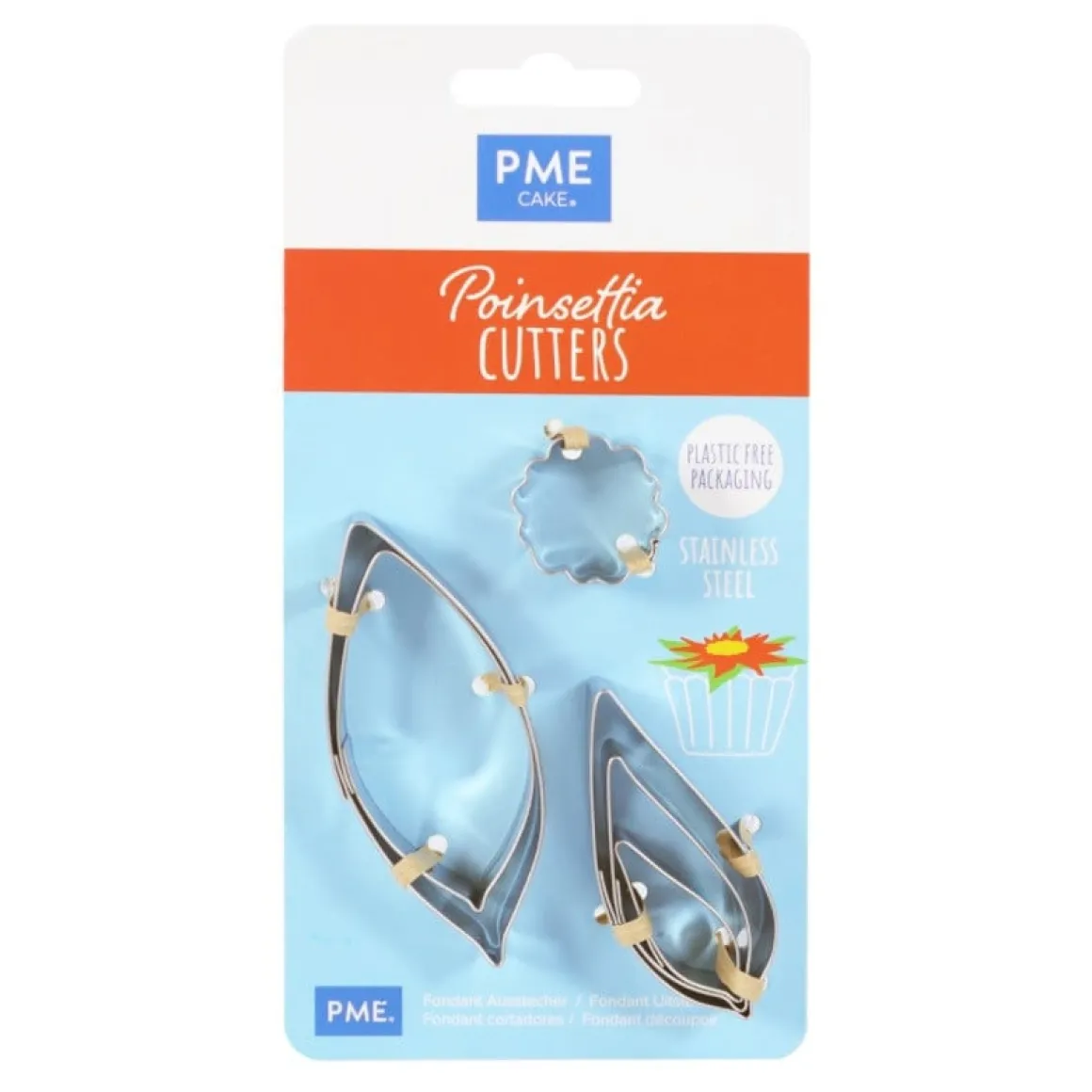 PME Uitstekerset Poinsettia Set/6