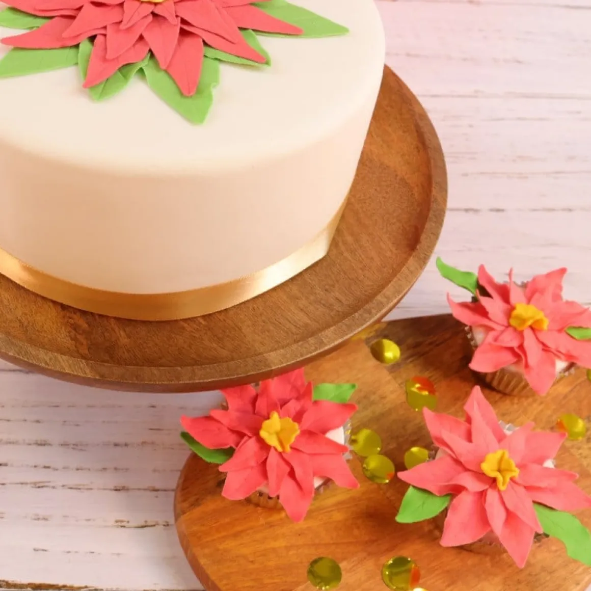 PME Uitstekerset Poinsettia Set/6