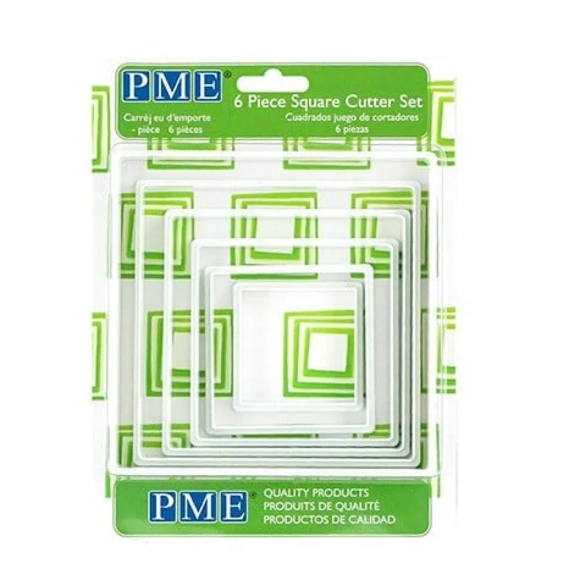 PME Uitstekerset Vierkant set/6