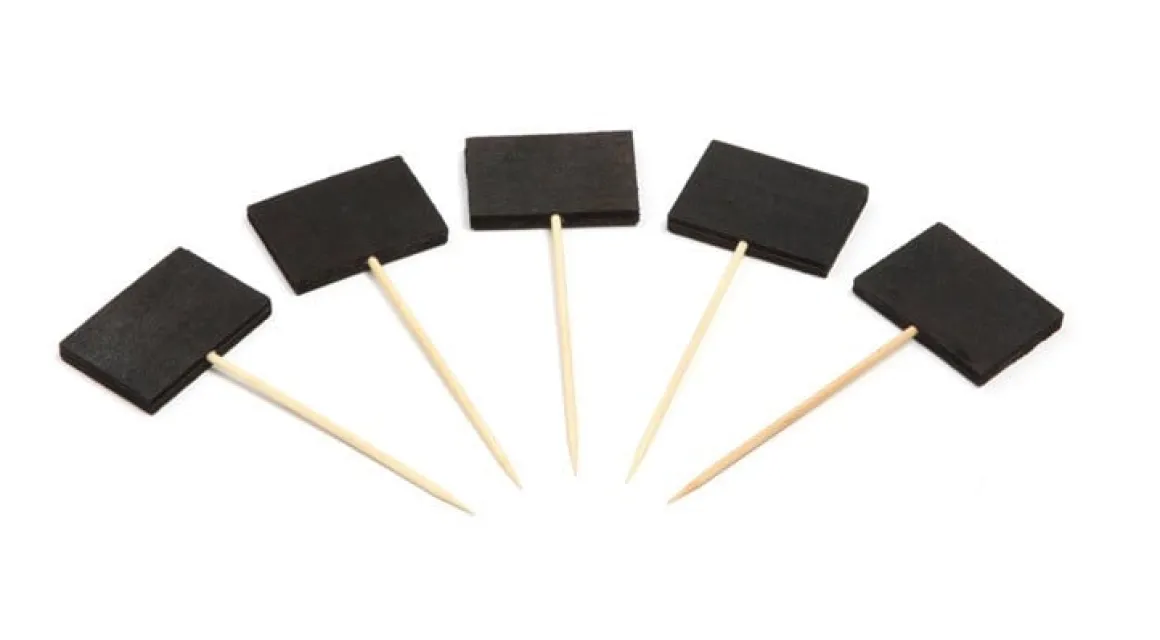 Prikker met Zwart Krijtbordje 100st.