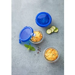 Pyrex Cook & Go Ovenschalen met Deksel Rond 0,2L Set/5