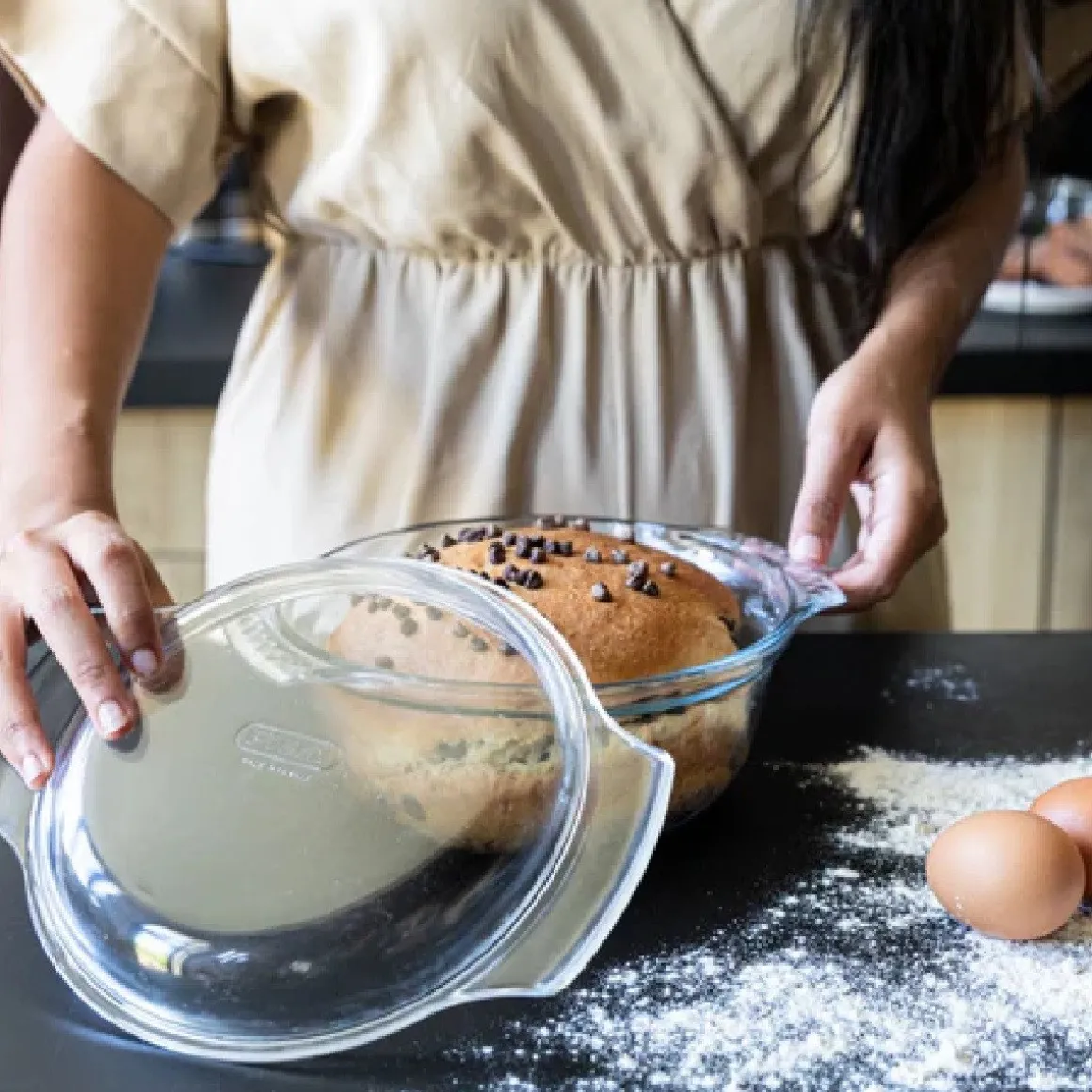 Pyrex 4-in-1 Ovenschaal Rond met Deksel 24x20x11cm