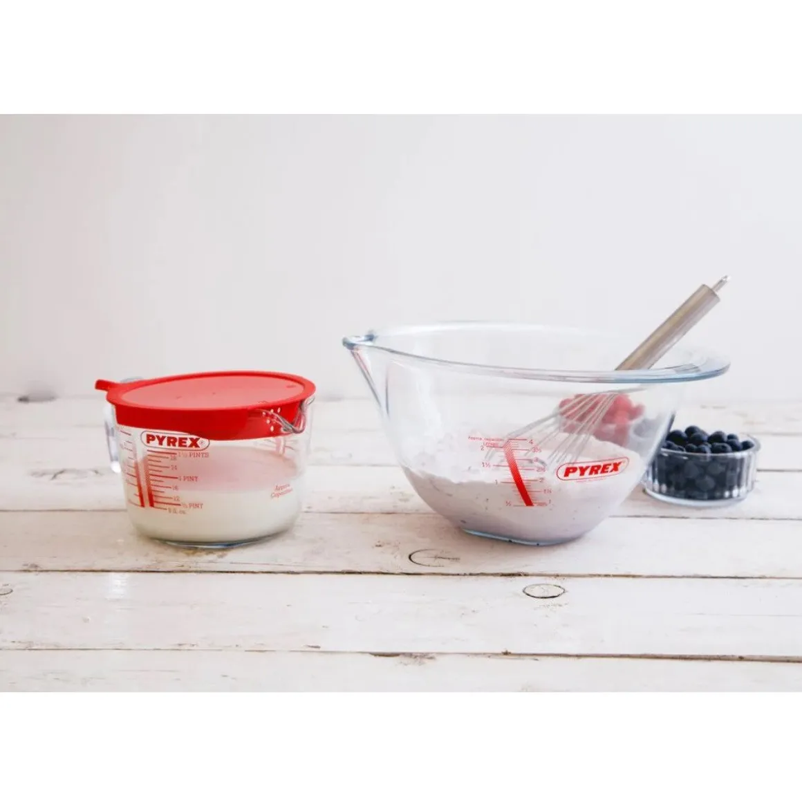 Pyrex Maatbeker met Deksel 1L
