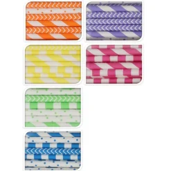 Rietjes Gekleurd Papier 19cm 100st.