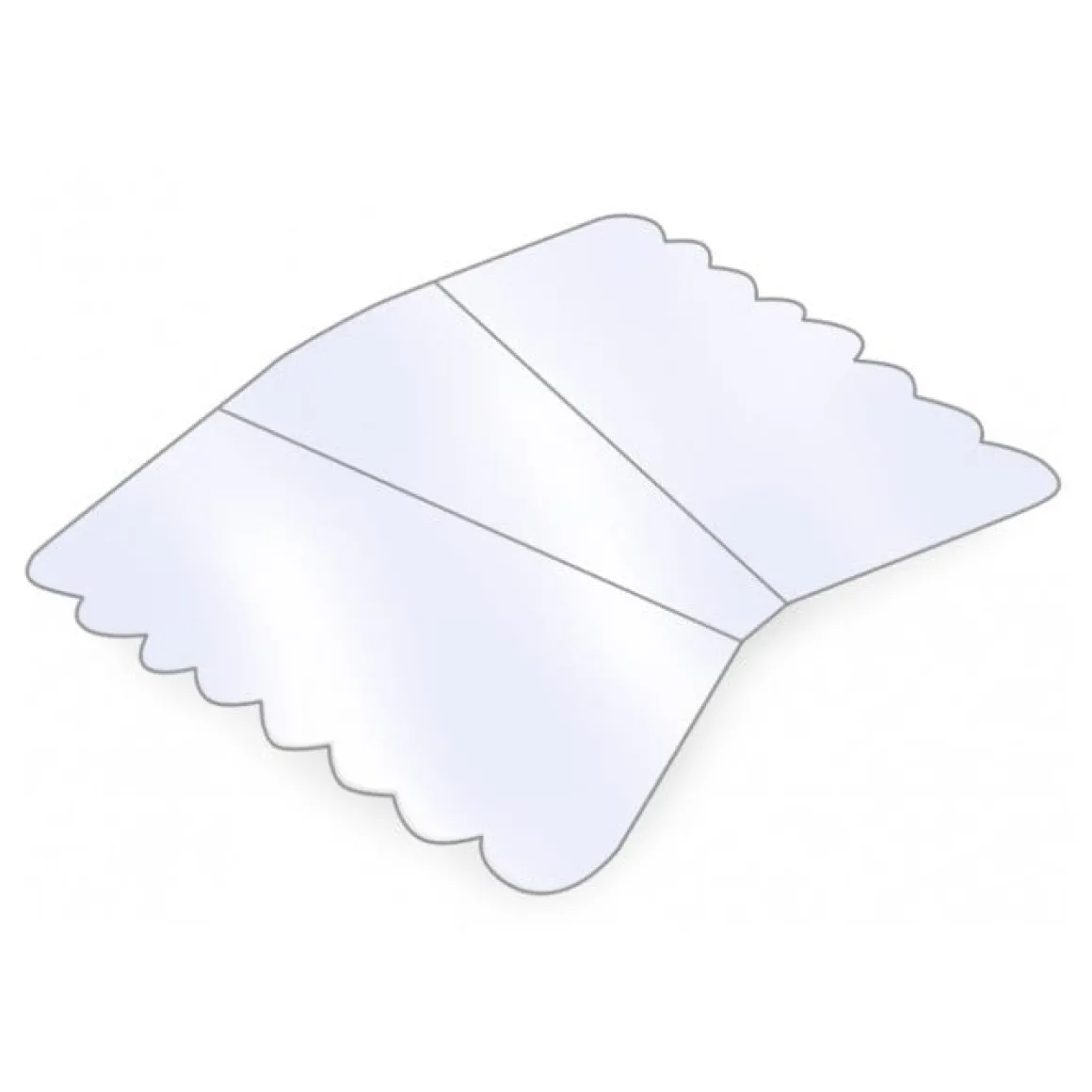 Rondel Taartpunt 120 x 130 x 180mm 1000st.