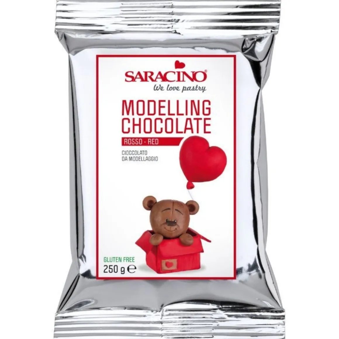 Saracino Modelleer Chocolade Rood 250g
