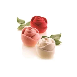 Silikomart Siliconen Bakvorm Roos (6x) Ø7x5,5cm