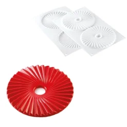 Silikomart Siliconen Bakvorm Plissé (2x) Ø14x1cm