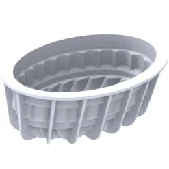 Silikomart Siliconen Bakvorm Pleincoeur Ovaal 17,6x10,4cm