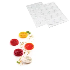 Silikomart Siliconen Bakvorm Spiraal (15x) Ø4,5cm