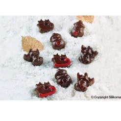 Silikomart Siliconen Bonbonvorm Kerst (15x) 3,3x2,7x1,5cm