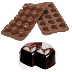 Silikomart Siliconen Bonbonvorm Hartjes (15x) 30x22 mm