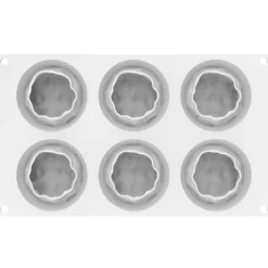 Silikomart Siliconen Vorm Syrio (6x) Ø6,8x5,8cm**