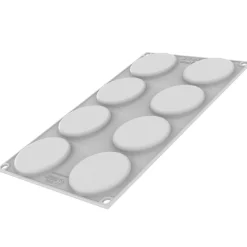 Silikomart Siliconen Vorm Macaron (8) Ø6,5cm Set/2