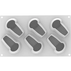 Silikomart Siliconen Vorm Babà (6) 9x6,2cm + Uitsteker