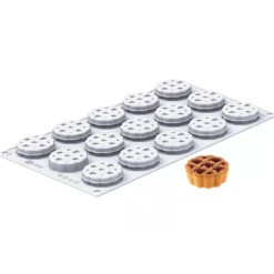 Silikomart Siliconen Vorm Crostata XS (15) Ø4,4x1,7cm