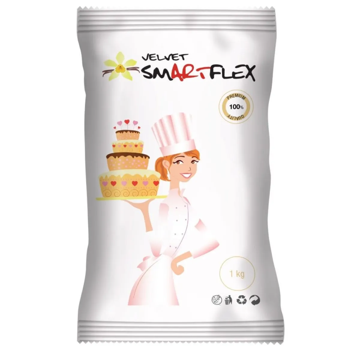 SmartFlex Fondant Wit Velvet Vanille 1kg