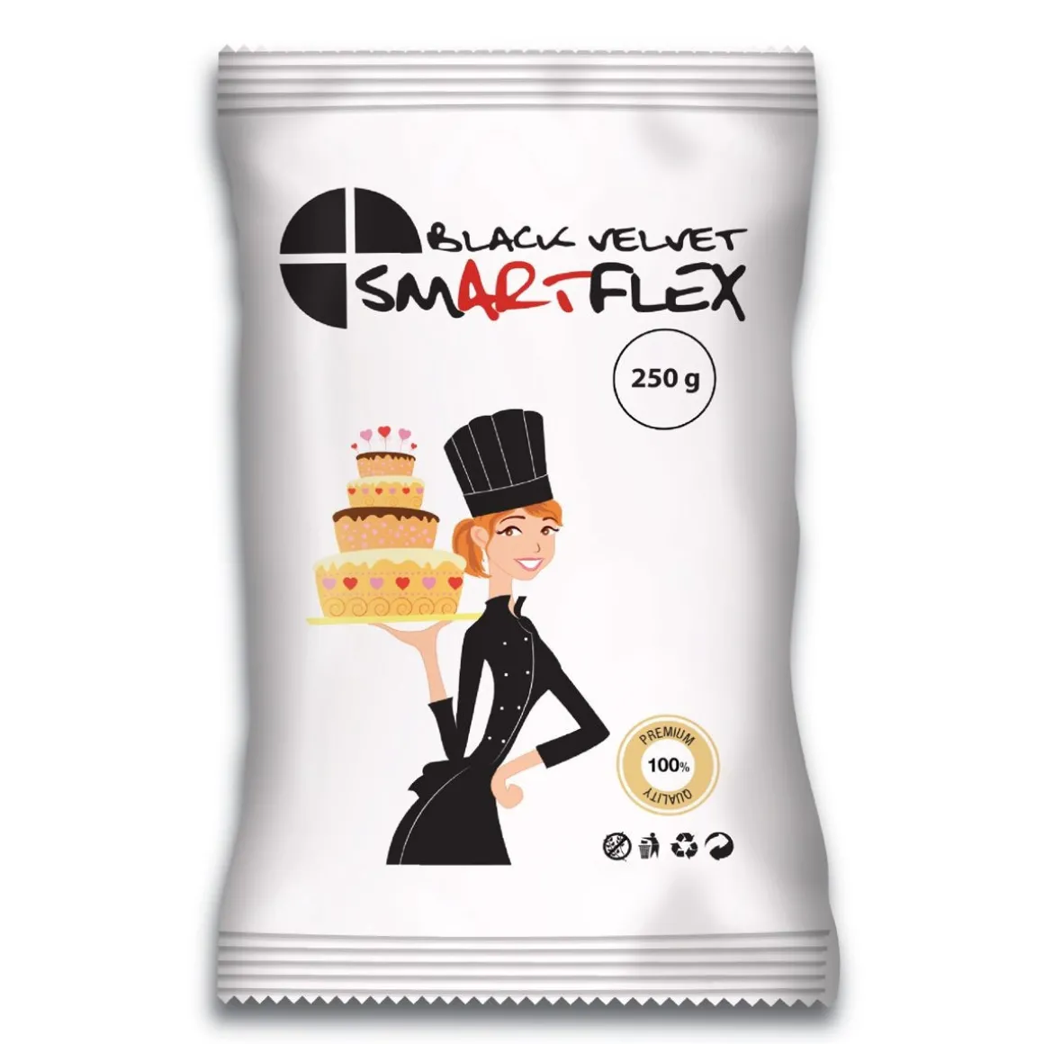 SmartFlex Fondant Zwart Velvet 250g