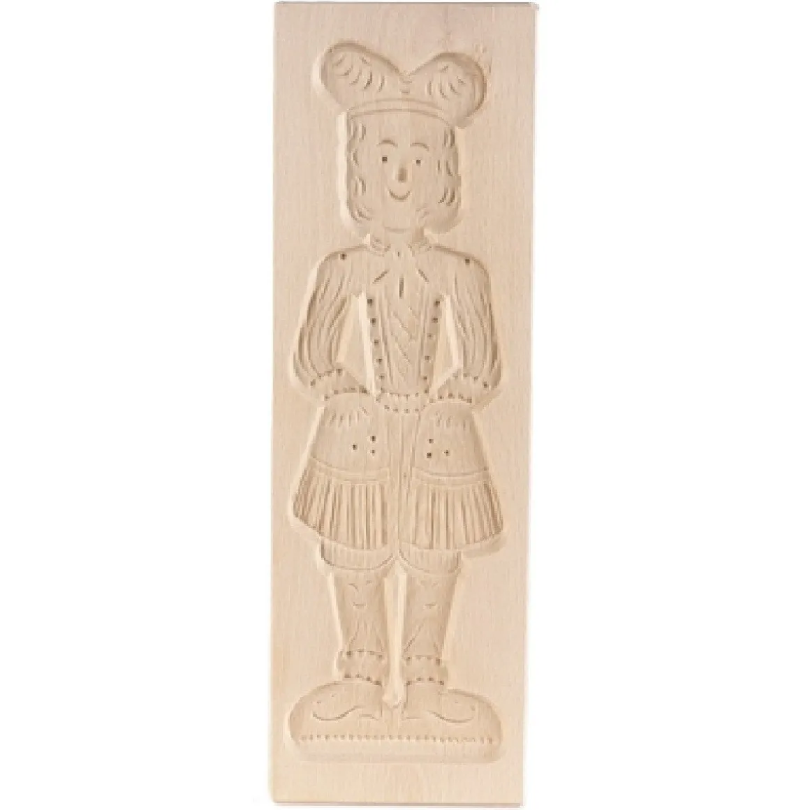 Speculaasplank Groot Pop Man (Piet) 30x10cm.