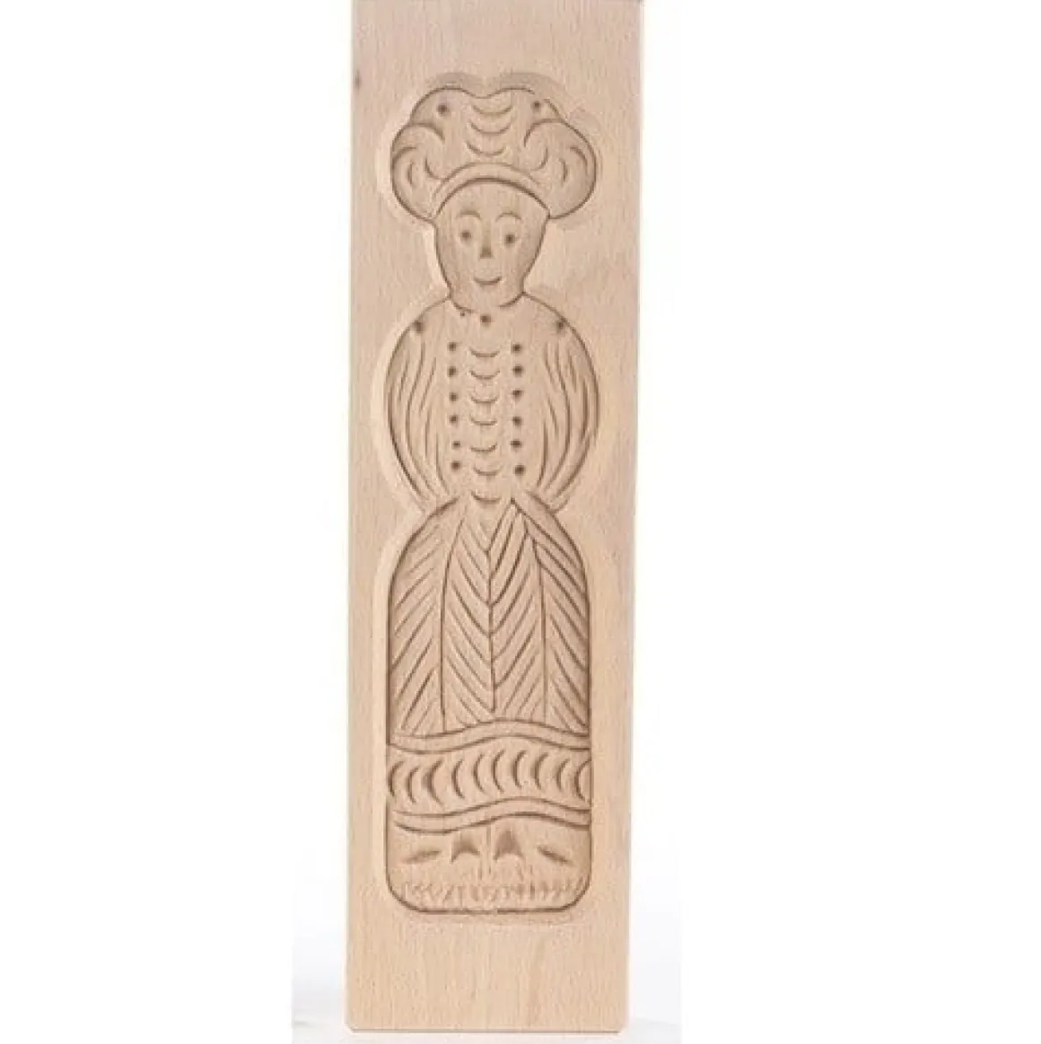 Speculaasplank Medium Pop Vrouw 20,5x5,5cm.