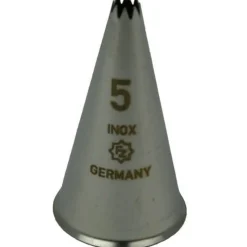 Spuitmondje gekarteld 8 Tands RVS 5mm