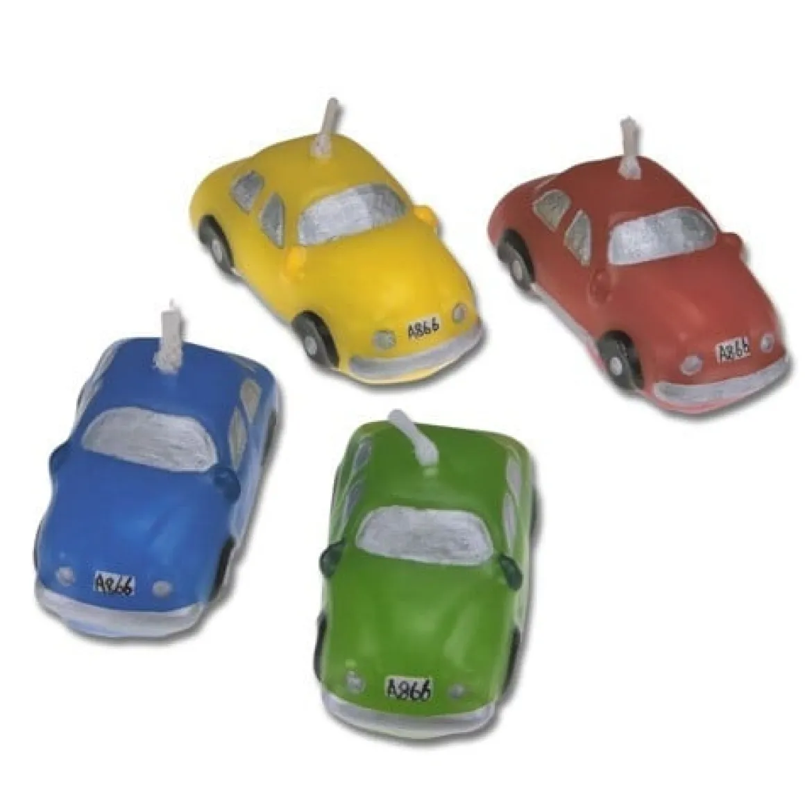 Städter Auto Taartkaarsjes set/4