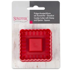 Städter Plunger Cutter Vierkant Gekarteld 6cm**