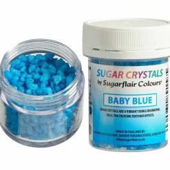Sugarflair Suikerkristallen Baby Blauw 40g