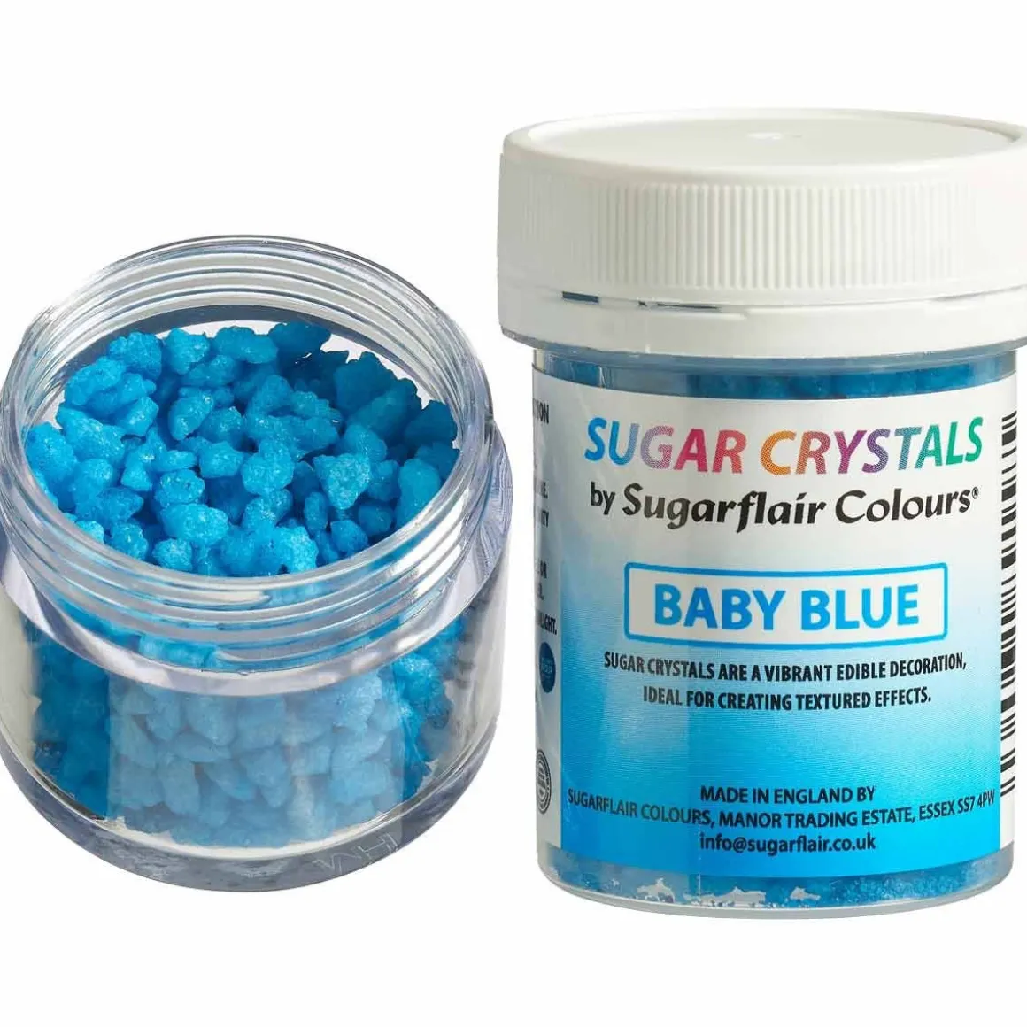 Sugarflair Suikerkristallen Baby Blauw 40g