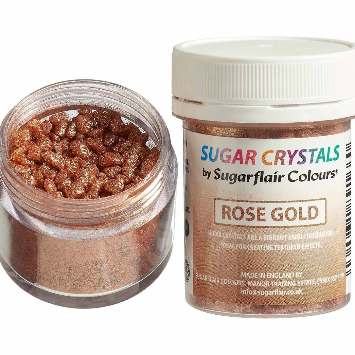 Sugarflair Suikerkristallen Rose Goud 40g