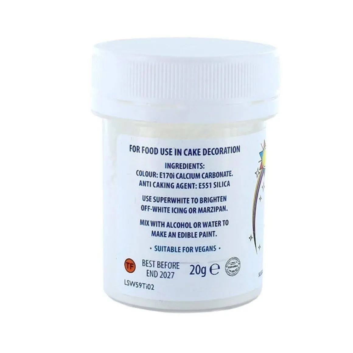 Sugarflair Superwhite Icing Whitener 20g