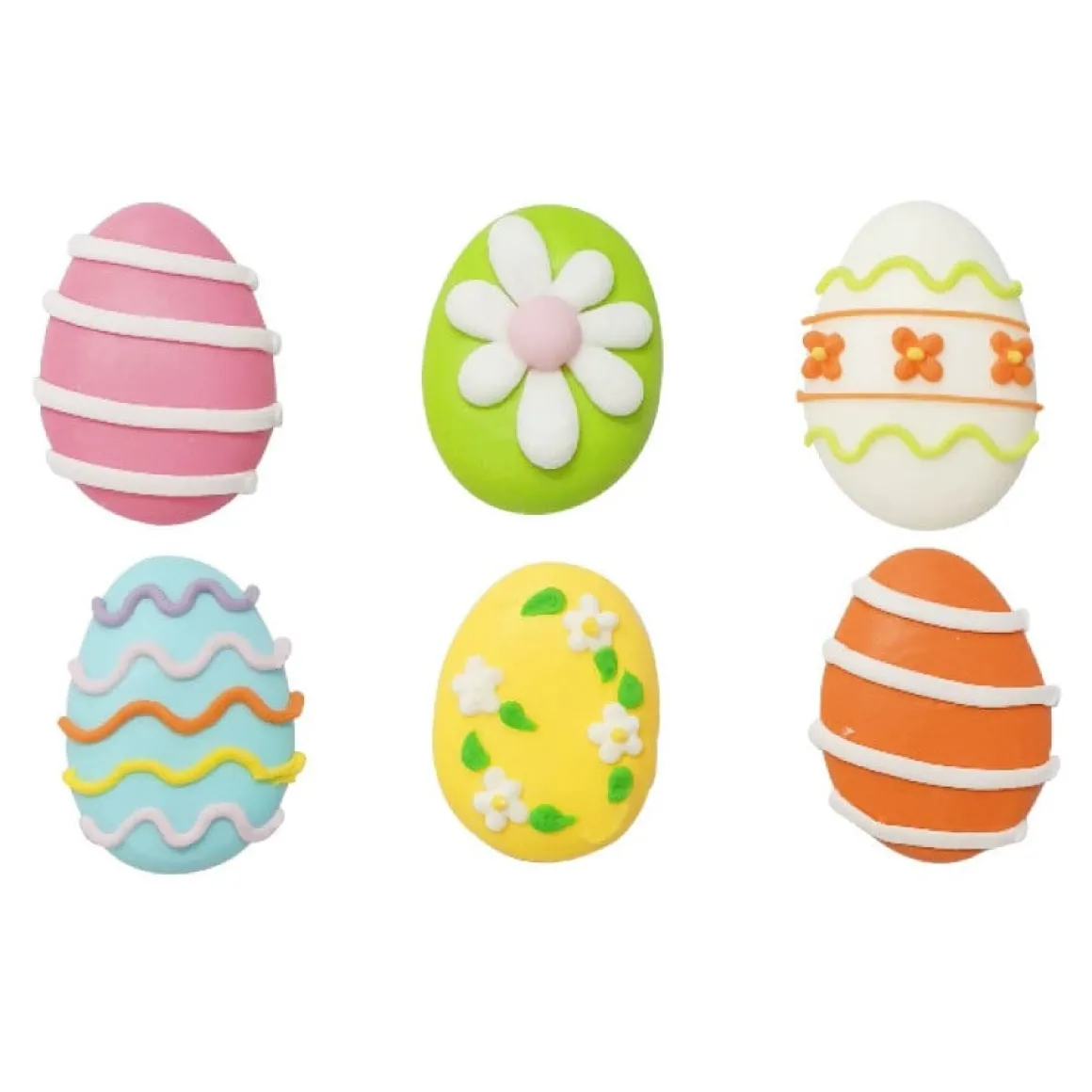 Suikerdecoratie Ei Assortiment 3cm 6st.