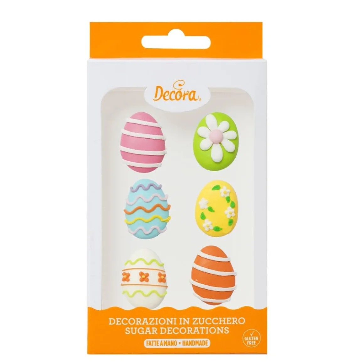 Suikerdecoratie Ei Assortiment 3cm 6st.