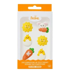 Suikerdecoratie Pasen 4cm 6st.