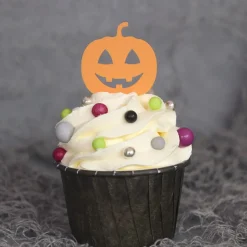 Sweet Stamp Cupcake Topper Pompoen 6st.