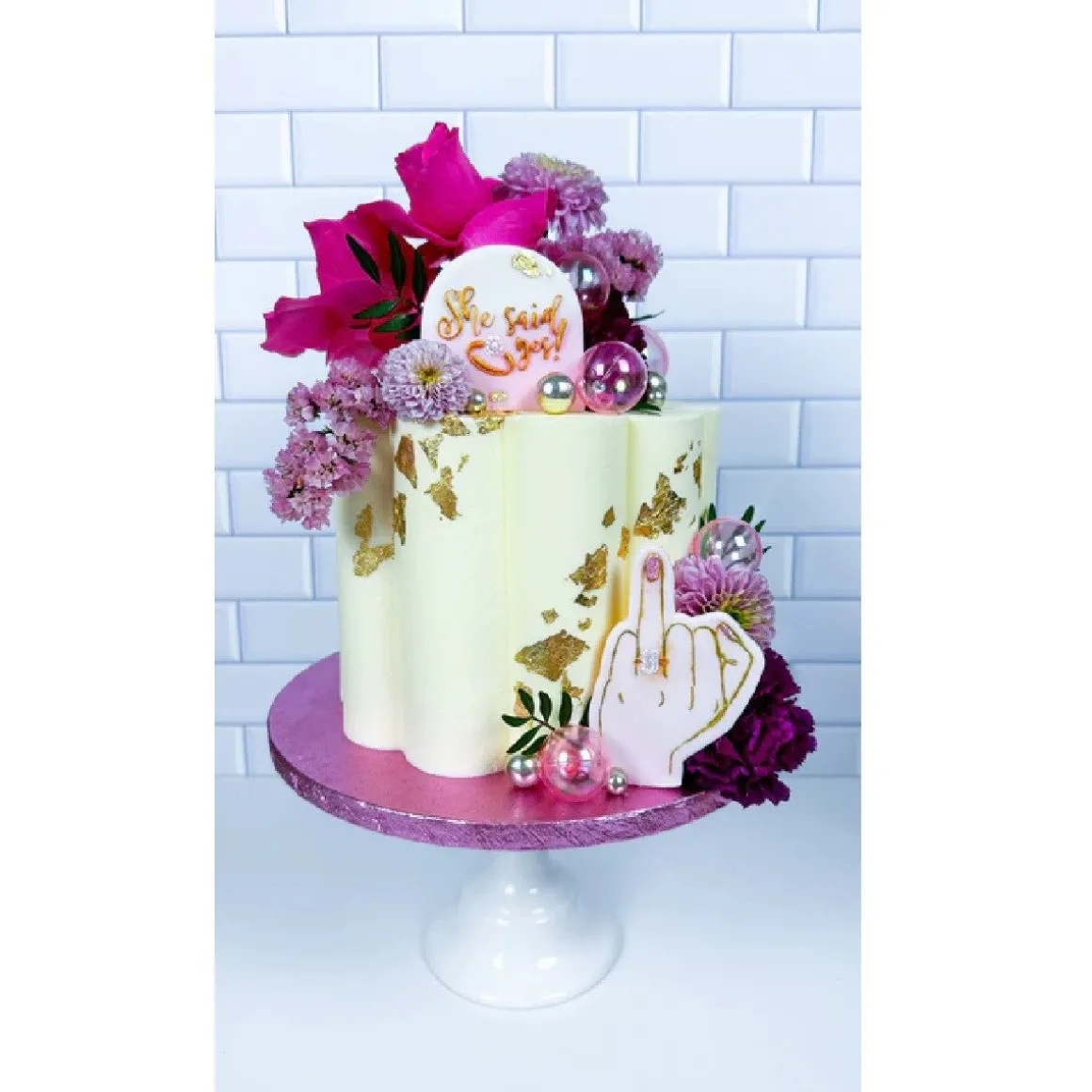 Sweet Stamp Flawless Botercreme Plaat Scallop Ø20cm Set/2