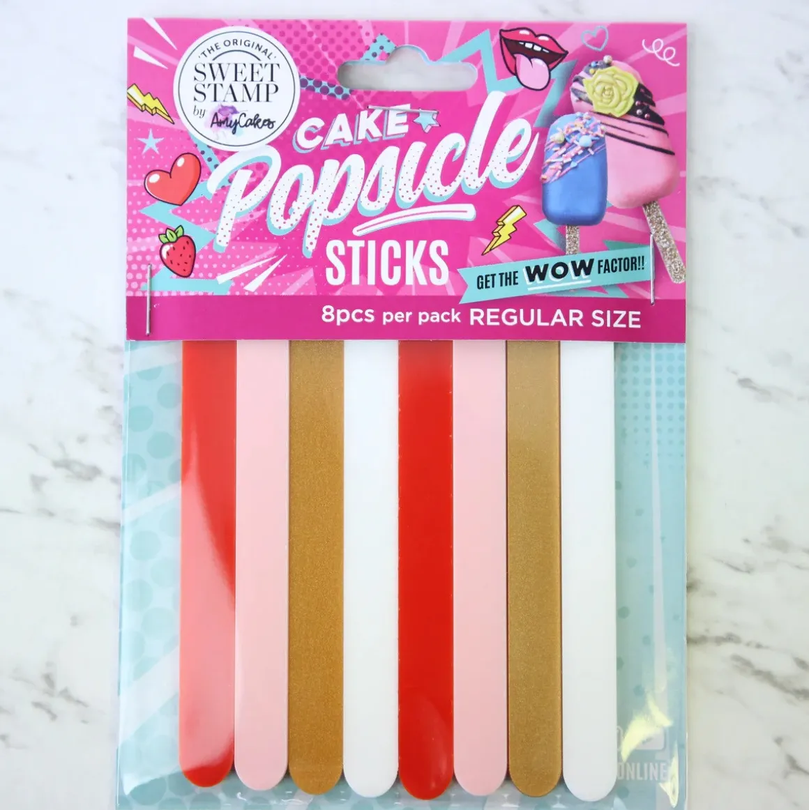 Sweet Stamp Lolly/IJsstokjes Herbruikbaar Set/8